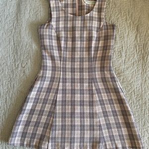 Vintage pale pink plaid dress